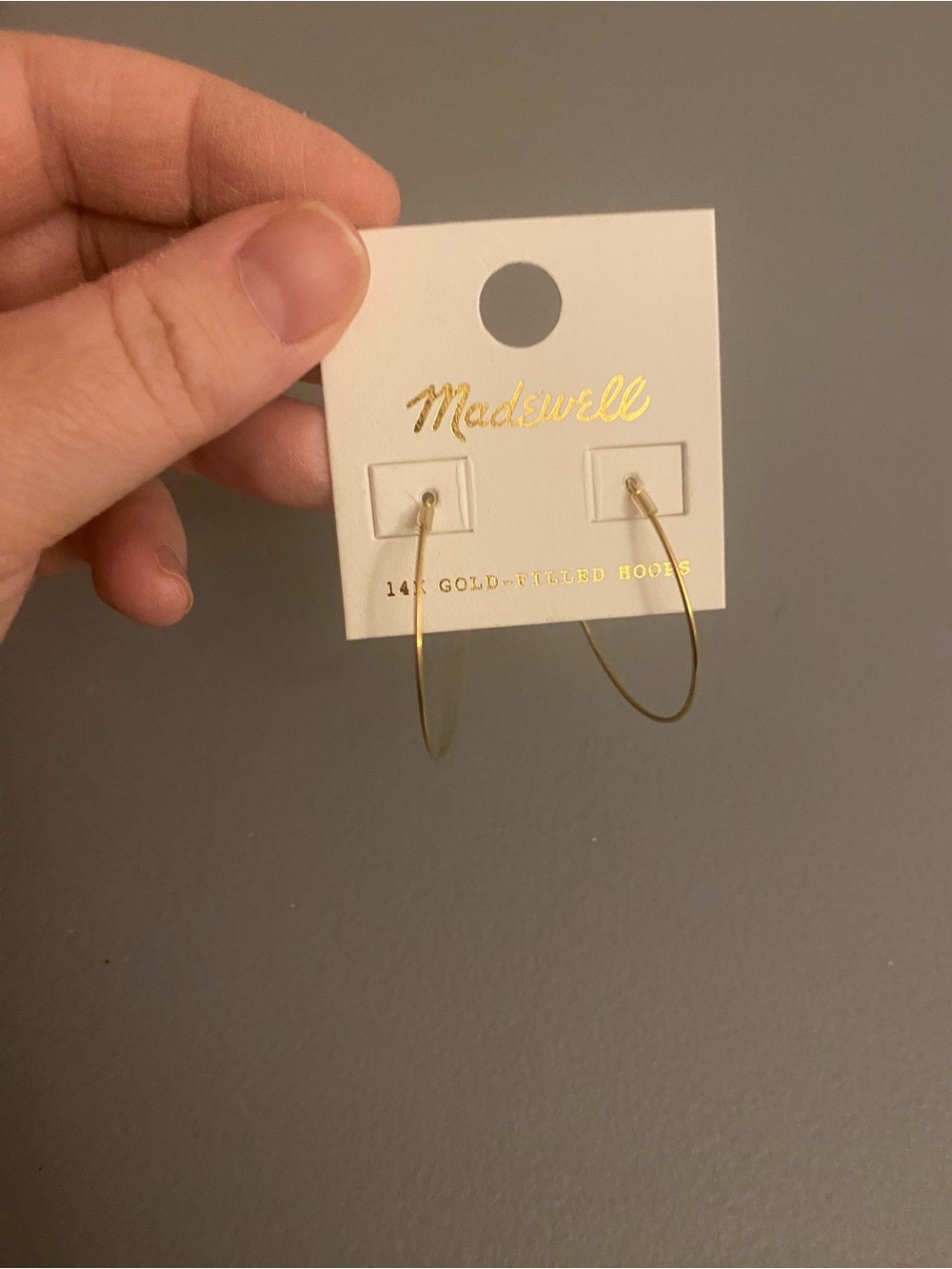 Madewell Slim Gold Hoop Earrings
